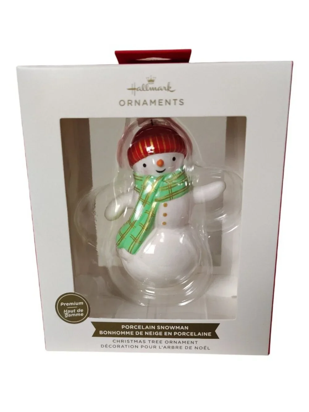 Hallmark Keepsake Porcelain Snowman Ornament Christmas Tree Decoration